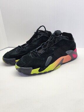 Adidas Streetball Black Multicolor Neon Gradient Sneakers, Size 12